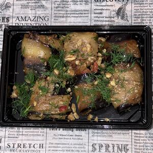 Рулетики баклажановые с орешками и творожным сыром