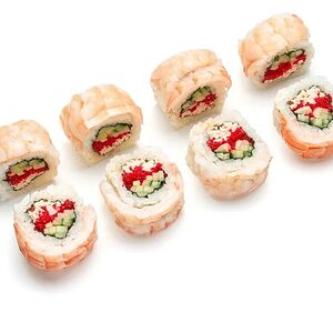 Окане с креветками и крабом