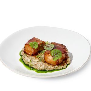 Ризотто с вяленой индейкой и белыми грибами