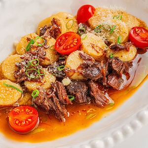 Ньокки с телячьими щечками