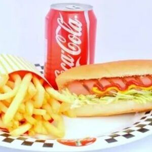 Ход-дог, картошка фри, кола