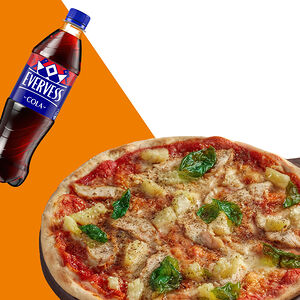 Пицца Гавайи 30 см и Evervess Кола