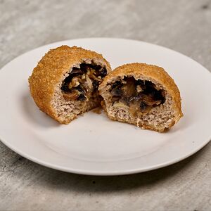 Котлета с грибами и сыром