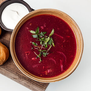 Борщ с домашними пампушками