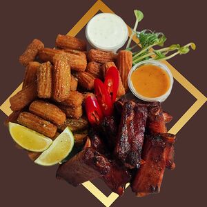 Сет-чуррос со свиными ребрышками BBQ