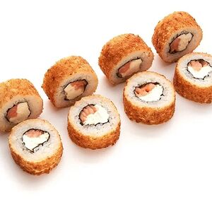 Жареный с лососем