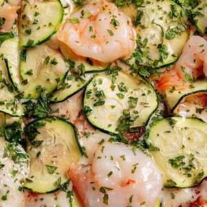 Римская пицца Креветки и цукини