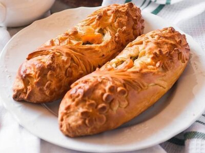 Мини-пирог с лососем