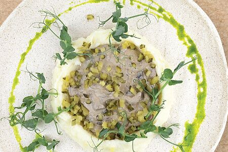 Бефстроганов с картофельным пюре