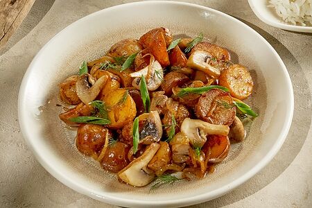 Картофель беби с грибами