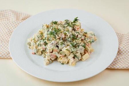 Оливье с говядиной