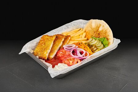 Шварма на тарелке - Шницель