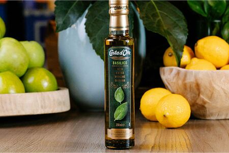 Масло оливковое со вкусом и ароматом базилика Extra Virgin