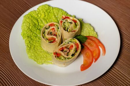 Кесадилья с красной рыбой