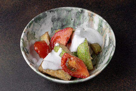 Кабачки с кремом из сметаны