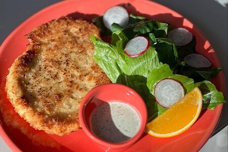 Шницель из курицы в панировке