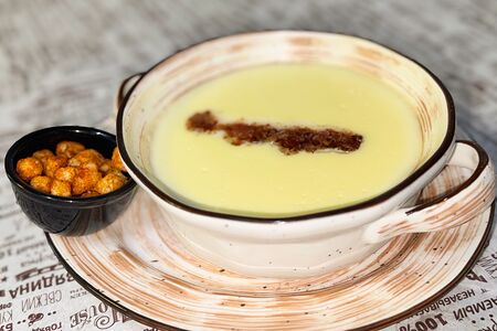 Крем-суп сырный с беконом