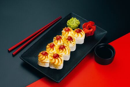 Запеченная тортилья с креветками