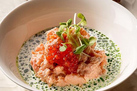 Райет из лосося с копчеными сливками, 150гр