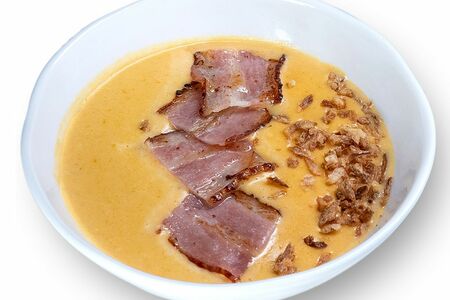 Сырный крем-суп с беконом