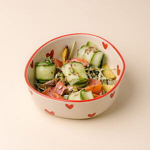 Салат с лососем с картофелем