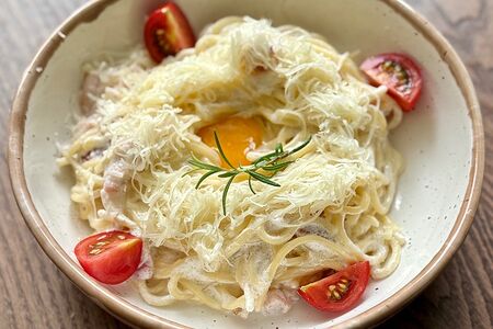 Паста Карбонара с беконом