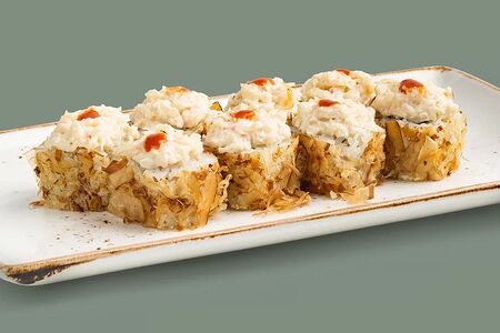 Ролл с кальмаром и снежным крабом