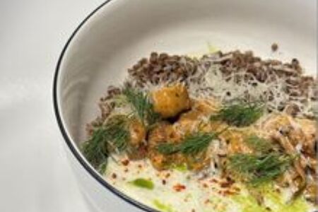 Гречка с лисичками