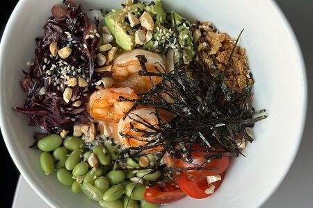 Поке с креветками су-вид