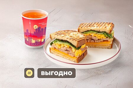 Комбо с сэндвичем и напитком