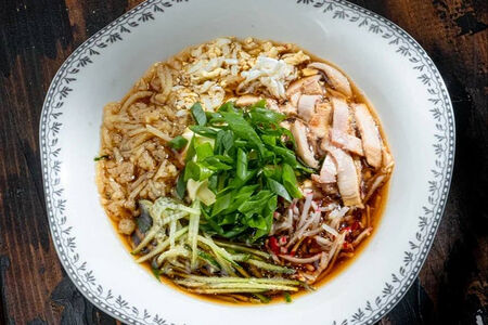 Окрошка на квасе с бужениной 