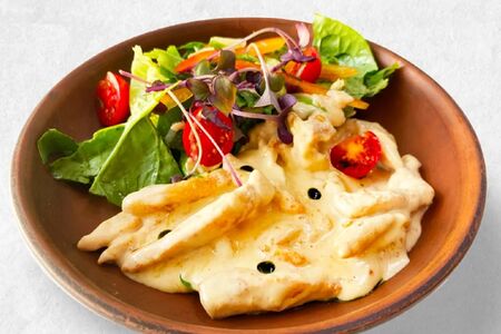 Теплый салат с индейкой