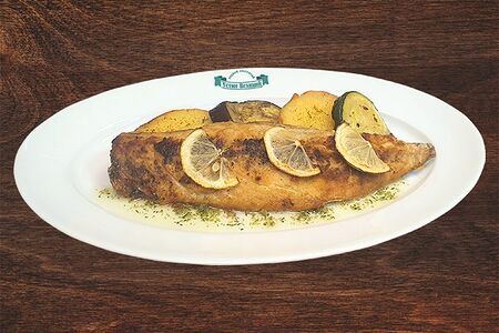 Скумбрия гриль с овощами