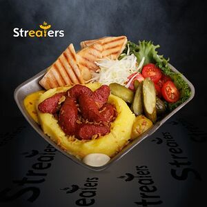 Тарелка по-баварски с говяжьей колбаской