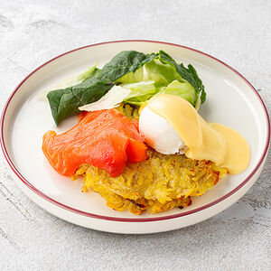 Драники с лососем