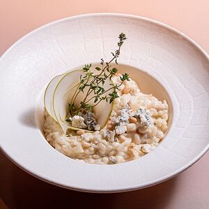 Ризотто с индейкой и сыром горгонзола