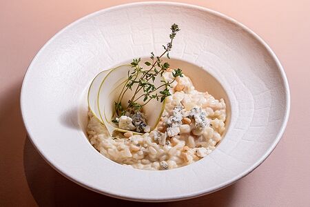 Ризотто с индейкой и сыром горгонзола