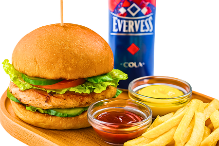 Бургер Куриный-Фрэш (комбо)