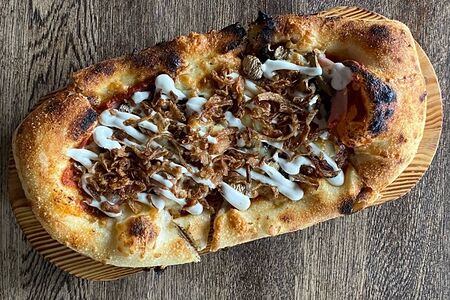 Пиццета Шампиньоны-ветчина-колбаски