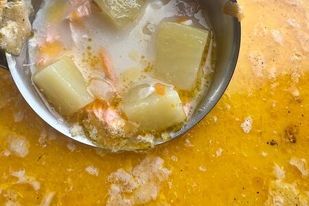 Уха по-фински с форелью и сливками