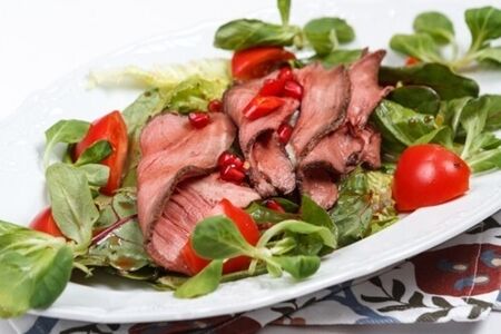 Маш-салат с ростбифом