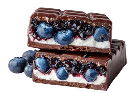 Шоколад с голубикой и сливочным кремом 