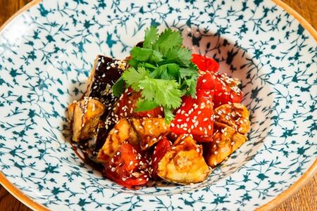 Салат из жареных баклажанов