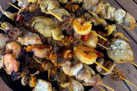 Шашлычок из морепродуктов 