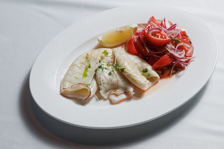 Кальмар командорский на гриле