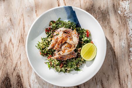 Табуле с севиче из сибаса