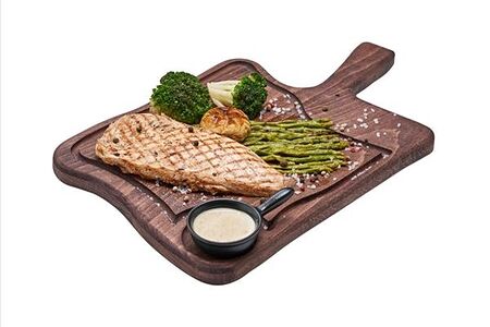 Стейк куриный со спаржей