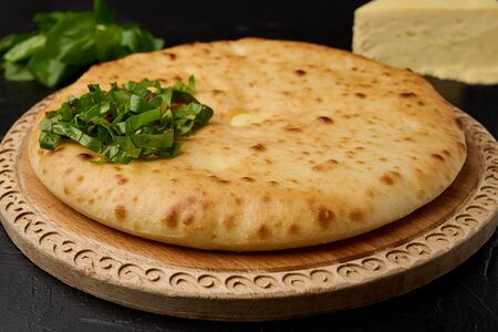 Осетинский пирог с сыром и свекольными листьями