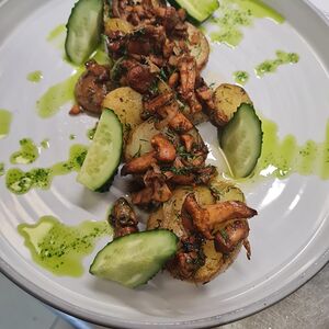 Картофель с лисичками