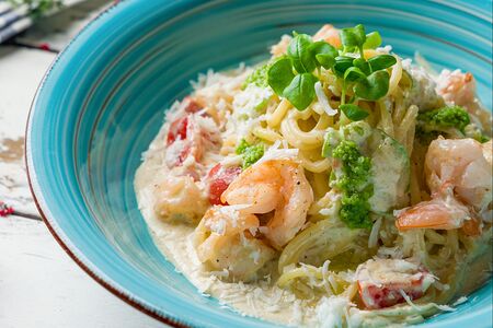 Паста с креветками